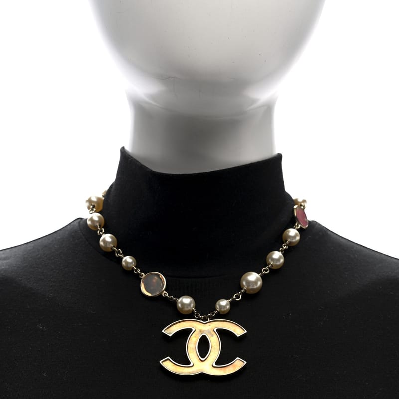 Metal перлина Resin CC підвіска кольє золото Multicolor