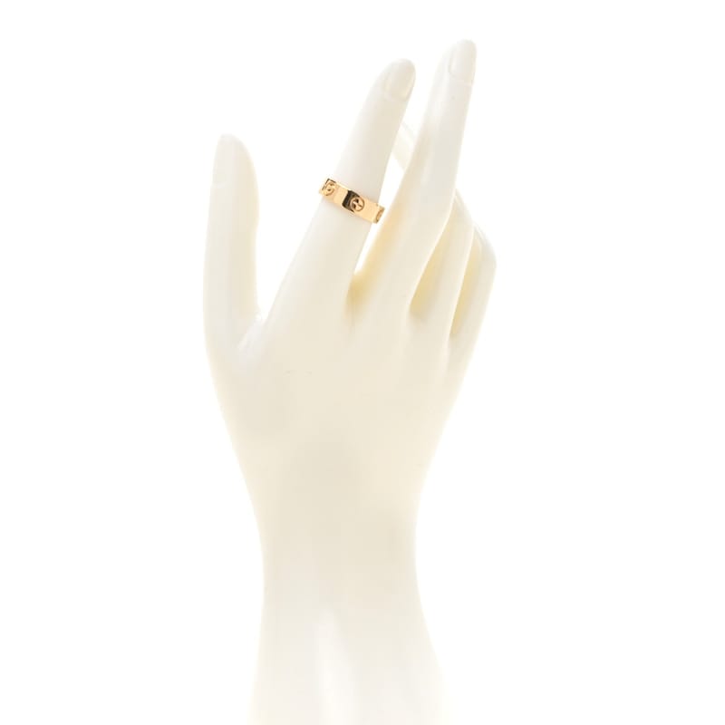 18K жовте золото 5.5mm LOVE каблучка 52 6 53/6.5