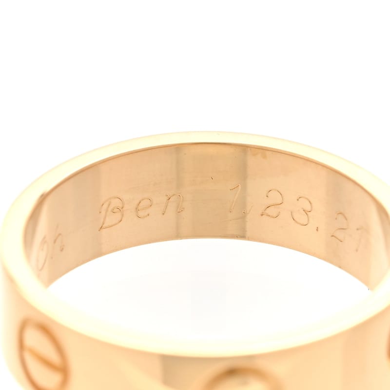 18K жовте золото 5.5mm LOVE каблучка 52 6 53/6.5