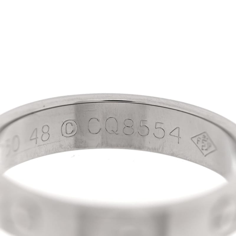 18K біле золото 3.5mm LOVE Wedding обручка каблучка 48 4.5