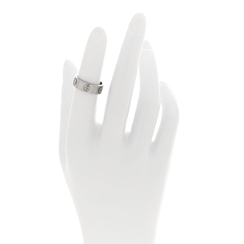 18K біле золото 5.5mm LOVE каблучка 48 4.5