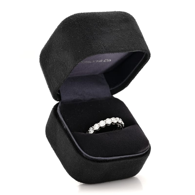 платина діамант 3.7mm Embrace Eternity обручка каблучка 51 5.75