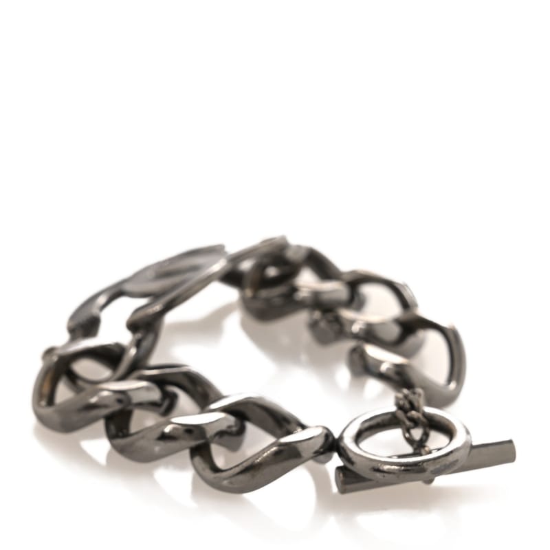 Metal Enamel CC ланцюг браслет Gunmetal чорний