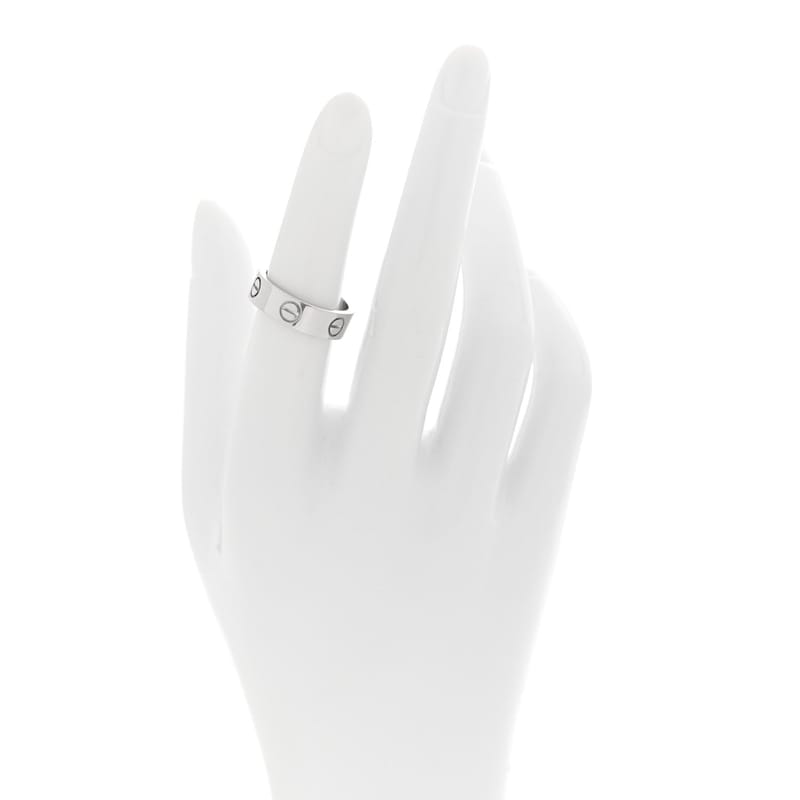 18K біле золото 5.5mm LOVE каблучка 51 5.75