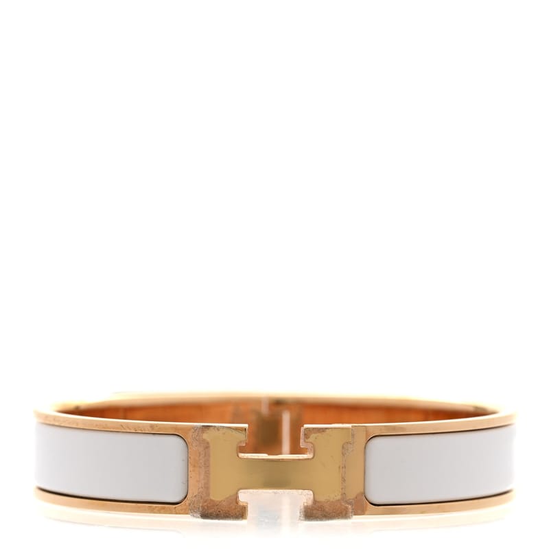Enamel Narrow Clic Clac H браслет GM білий