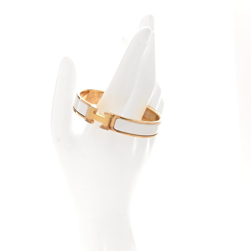 Enamel Narrow Clic Clac H браслет GM білий