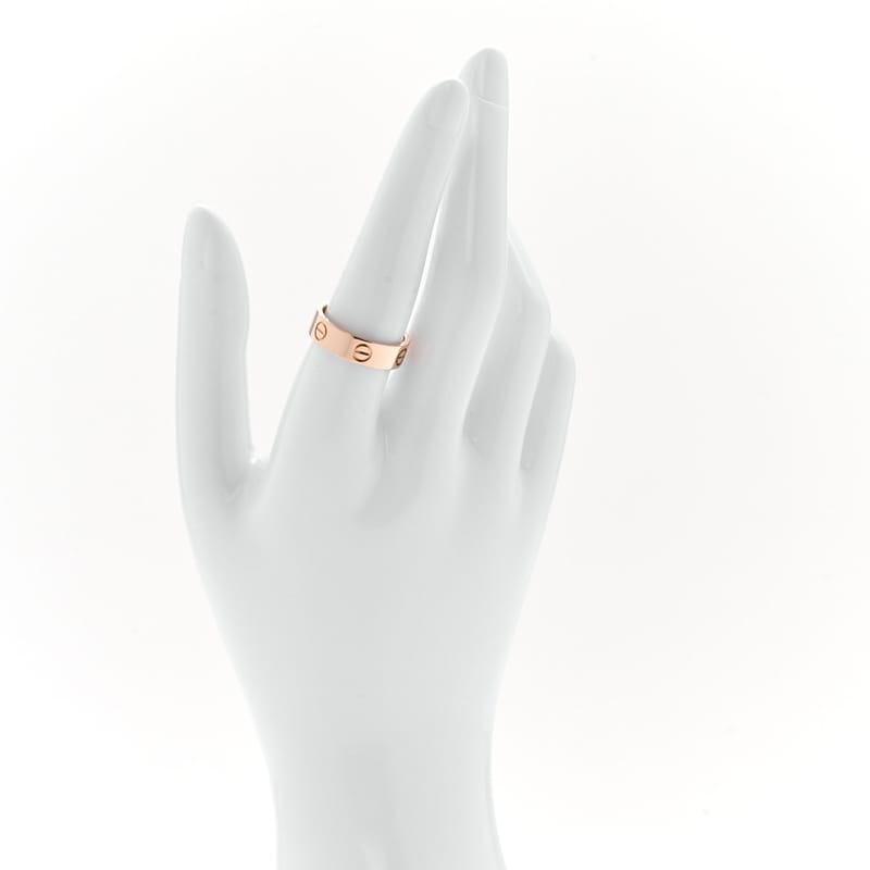 18K рожеве золото 5.5mm LOVE каблучка 56 7.75