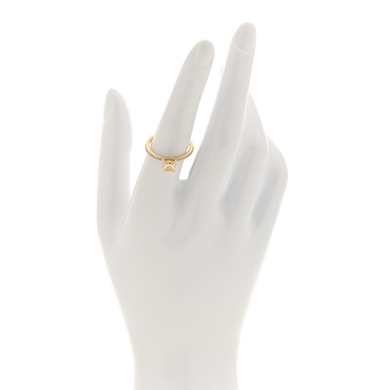 18K жовте золото Fancy жовтий діамант 1.07ct Novo Cushion Cut Engagement каблучка 54 6.75