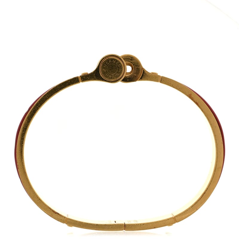 Enamel Printed Narrow Colliers De Chiens Hinged браслет M La Vie En Rouge