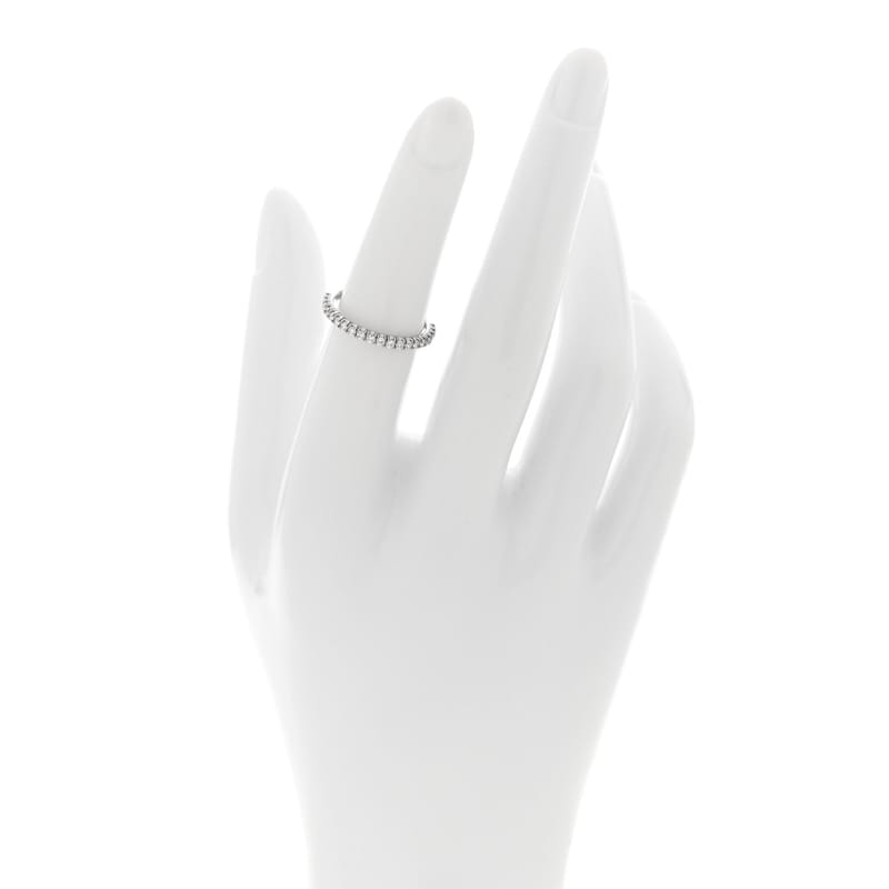 платина діамант 2mm Half Eternity Wedding обручка каблучка 49 4.75