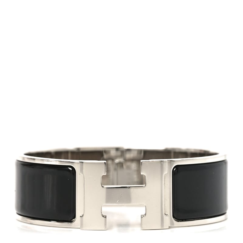 Enamel Clic Clac H браслет Wide GM чорний