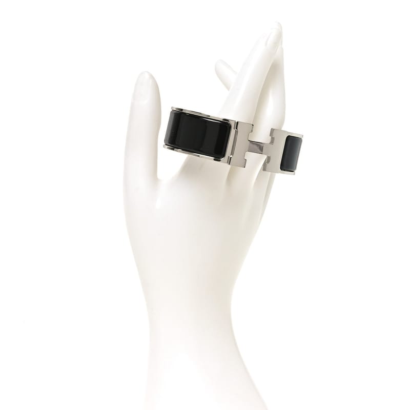 Enamel Clic Clac H браслет Wide GM чорний