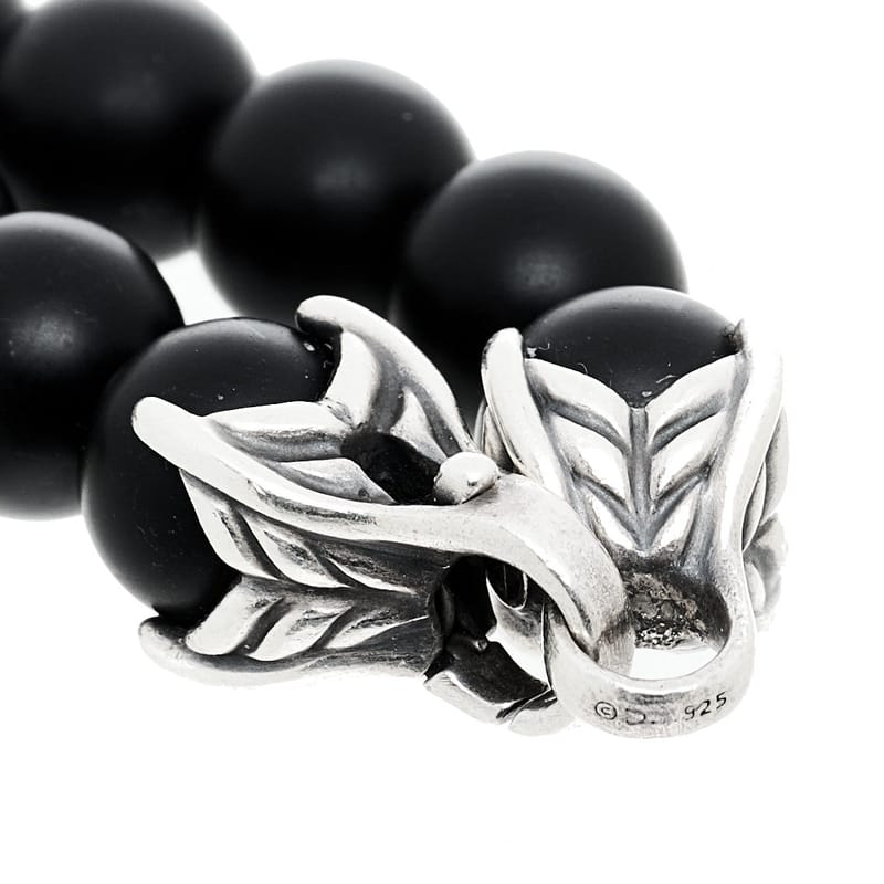 срібло 925 діамант чорний онікс 10mm Spiritual Beads браслет
