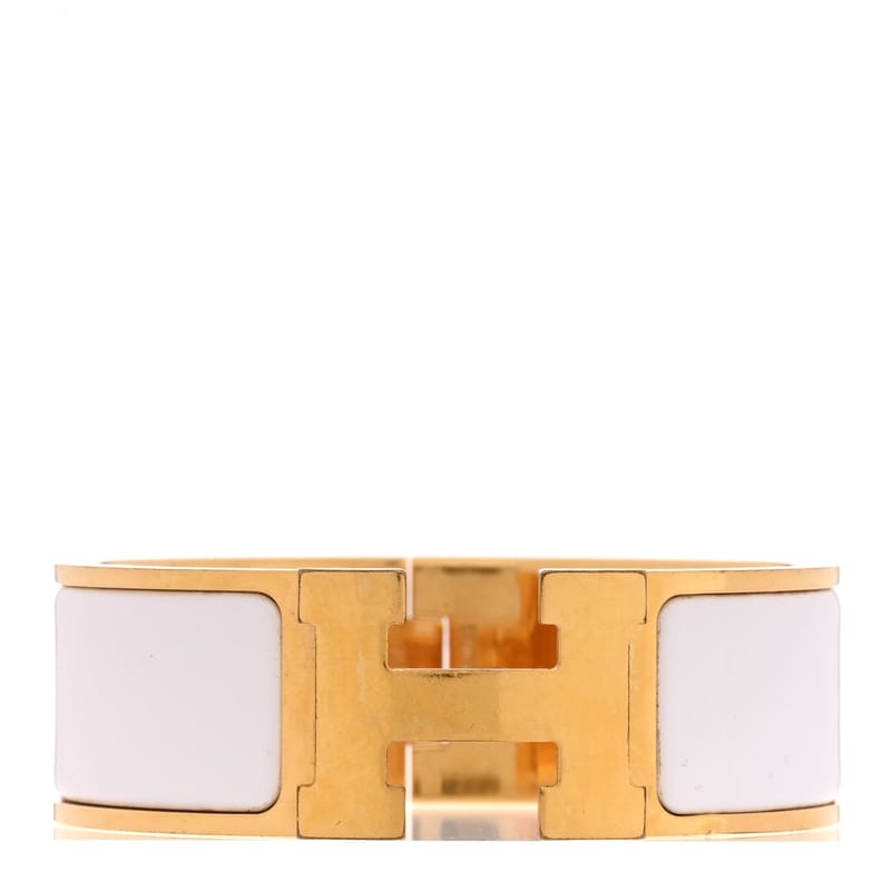 Enamel Wide Clic Clac H браслет PM білий