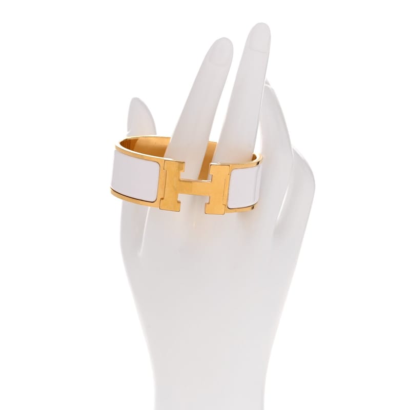 Enamel Wide Clic Clac H браслет PM білий