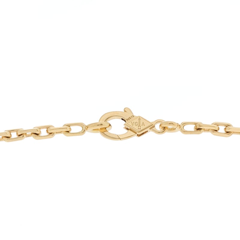 18K жовте золото малахіт 10 Motifs Vintage Alhambra кольє
