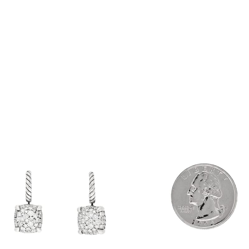 срібло 925 діамант 10mm Chatelaine Drop сережки