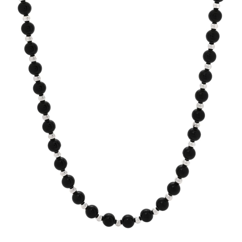 срібло 925 чорний онікс Bead кольє