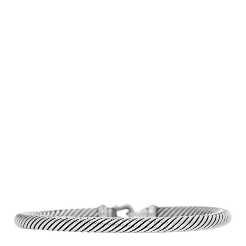 срібло 925 діамант 5mm Cable Buckle браслет