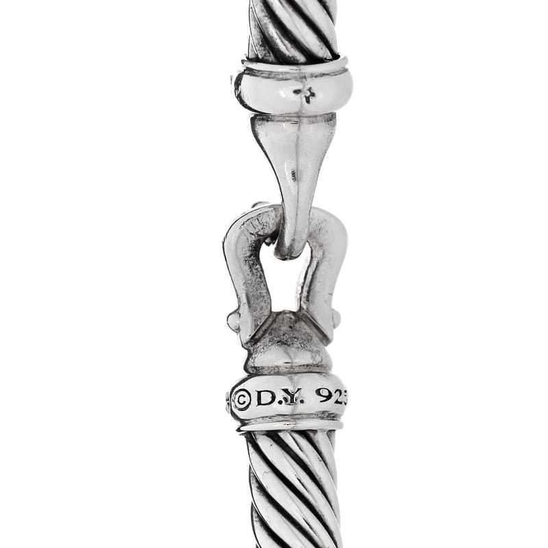 срібло 925 діамант 5mm Cable Buckle браслет