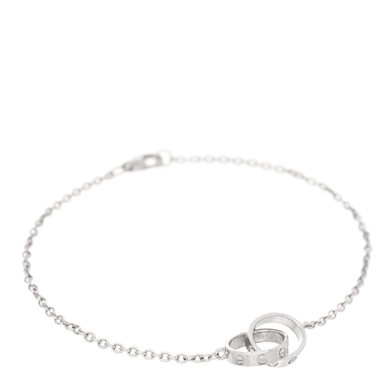 18K біле золото Interlocking LOVE браслет