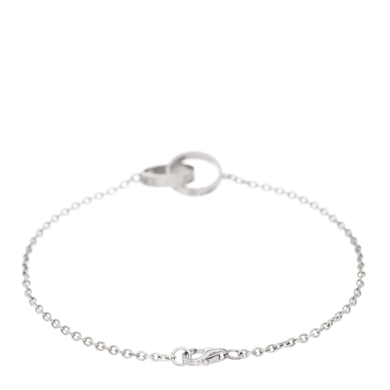 18K біле золото Interlocking LOVE браслет