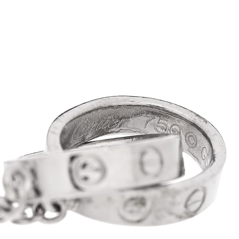 18K біле золото Interlocking LOVE браслет