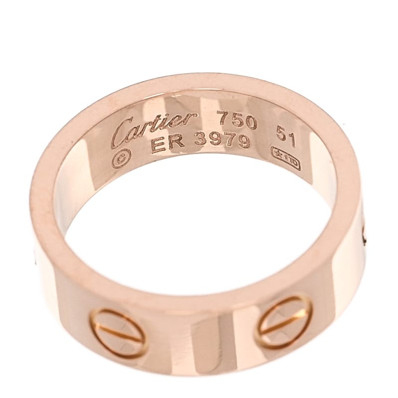 18K рожеве золото 5.5mm LOVE каблучка 51 5.75