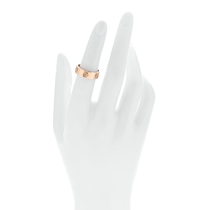 18K рожеве золото 5.5mm LOVE каблучка 51 5.75