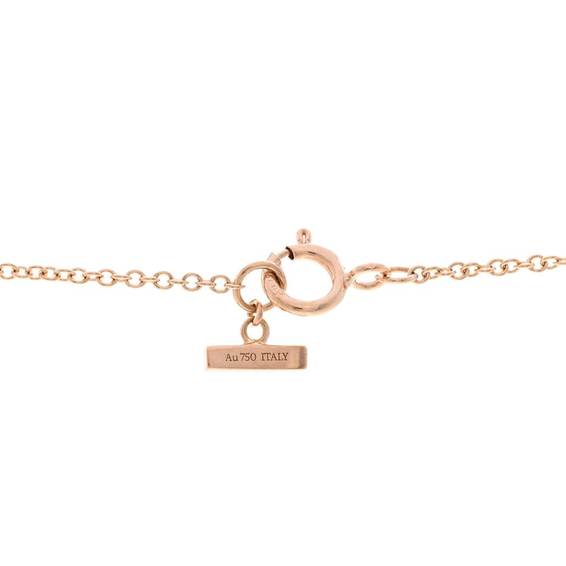 18K рожеве золото діамант Pink Opal T Circle підвіска кольє