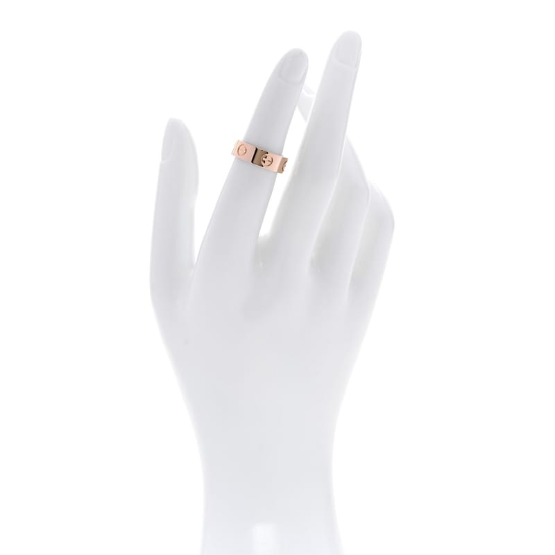 18K рожеве золото 5.5mm LOVE каблучка 49 5