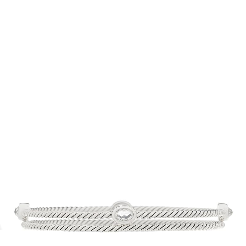 срібло 925 Crystal Color Classics Cable браслет браслет Set of 2
