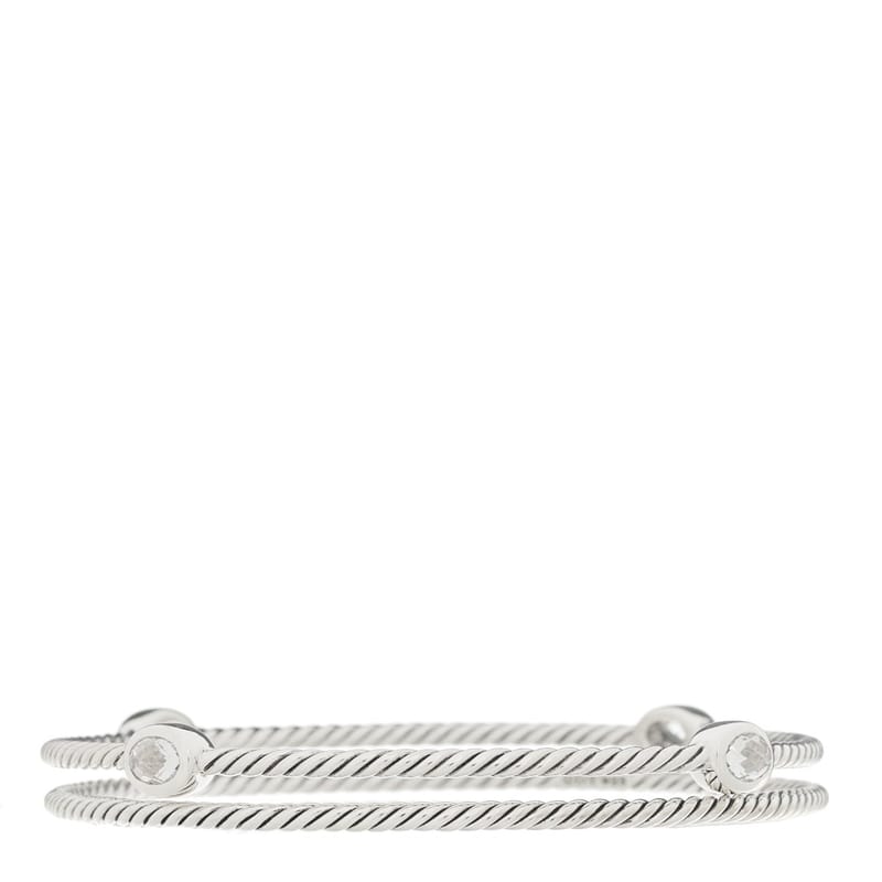 срібло 925 Crystal Color Classics Cable браслет браслет Set of 2
