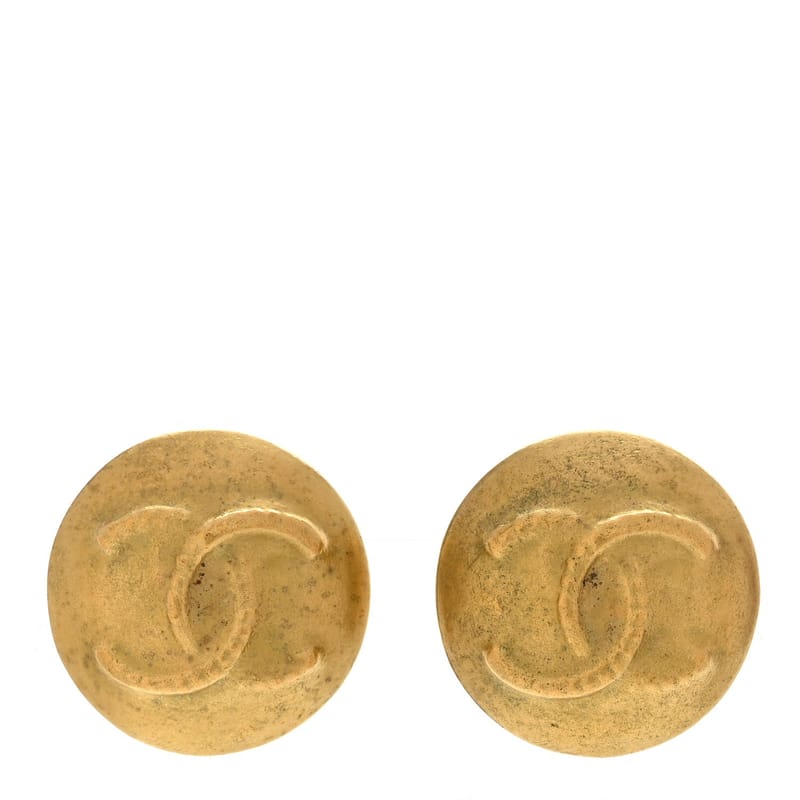 CC Button Clip On сережки золото