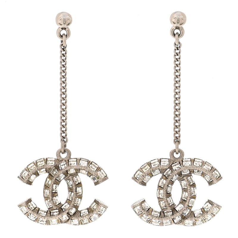 Baguette Crystal CC Drop сережки срібло