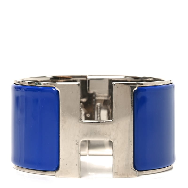Enamel Extra Wide Clic Clac H браслет GM Bleu Electrique