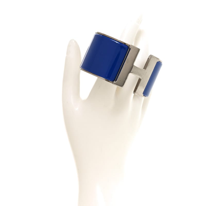 Enamel Extra Wide Clic Clac H браслет GM Bleu Electrique