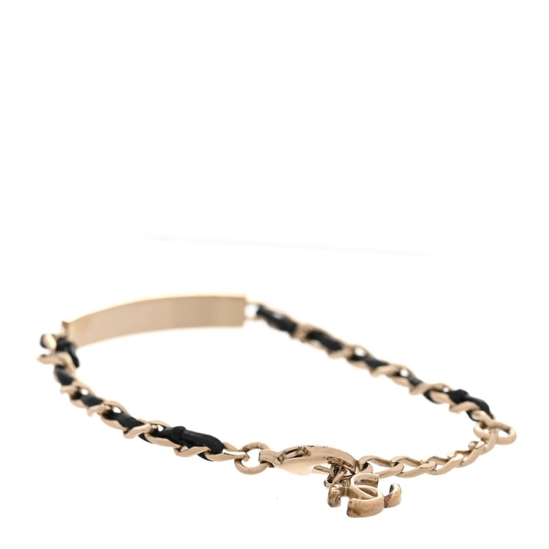 Metal Lambskin Crystal Sergeant Chanel браслет золото