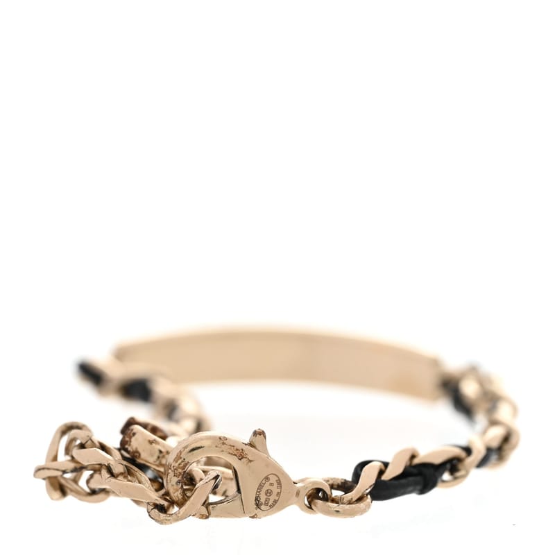 Metal Lambskin Crystal Sergeant Chanel браслет золото