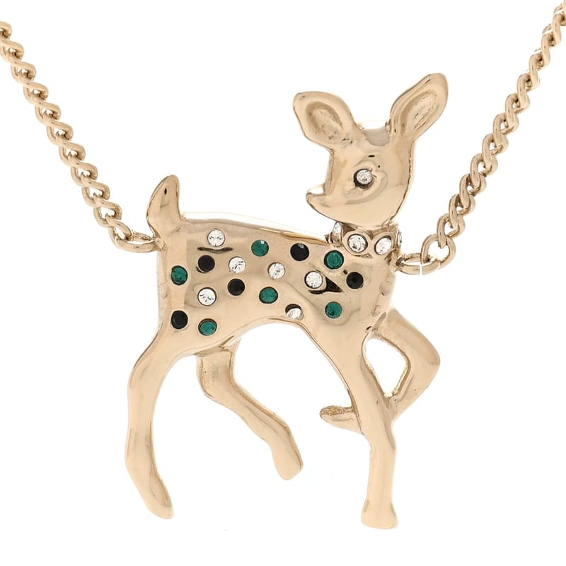 перлина Crystal CC Deer Long кольє золото Green