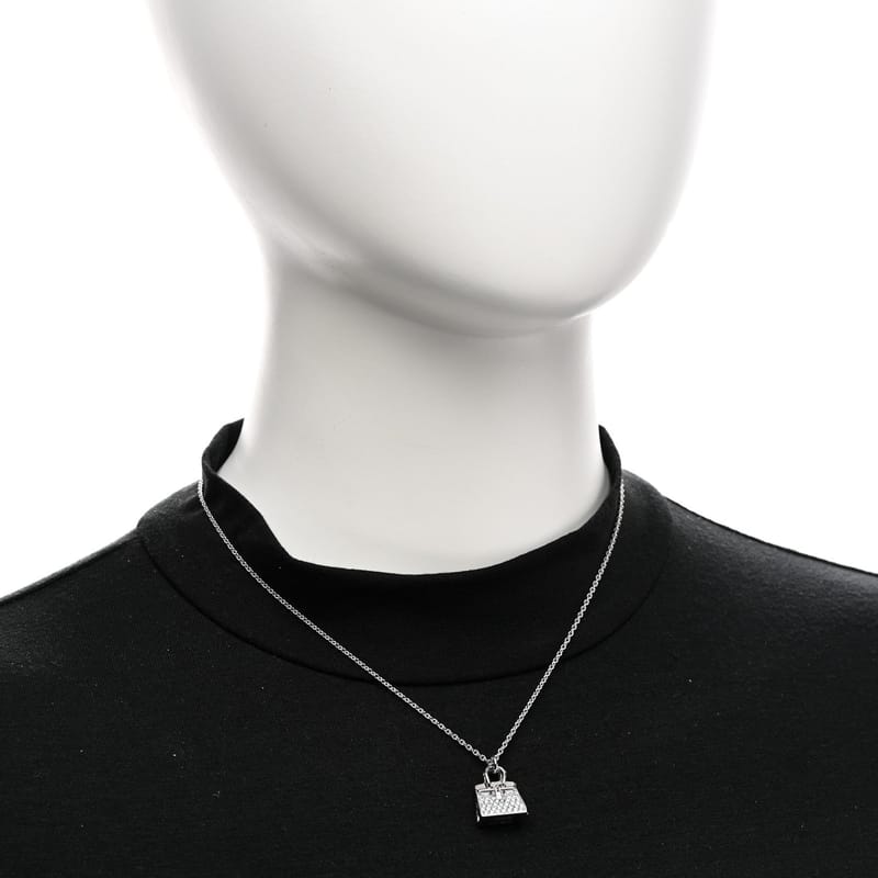 18K біле золото діамант Birkin Amulettes підвіска кольє