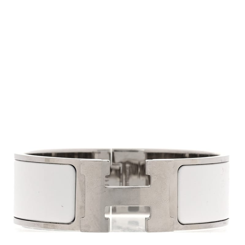 Enamel Wide Clic Clac H браслет PM білий