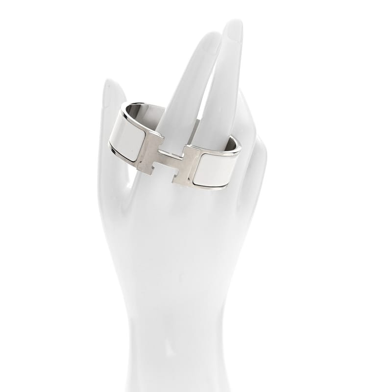 Enamel Wide Clic Clac H браслет PM білий