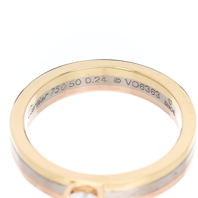 18K Pink жовтий біле золото діамант .24ct Solitaire Trinity Engagement каблучка 50 5.25