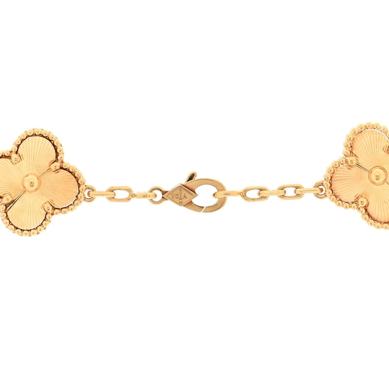 18K жовте золото 10 Motifs Guilloche Vintage Alhambra кольє