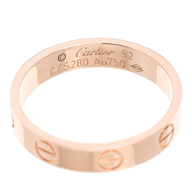 18K рожеве золото 3.5mm LOVE Wedding обручка каблучка 52 6