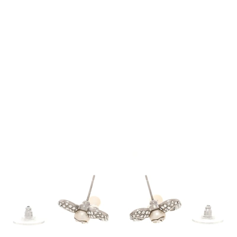 Crystal перлина Bow CC сережки срібло