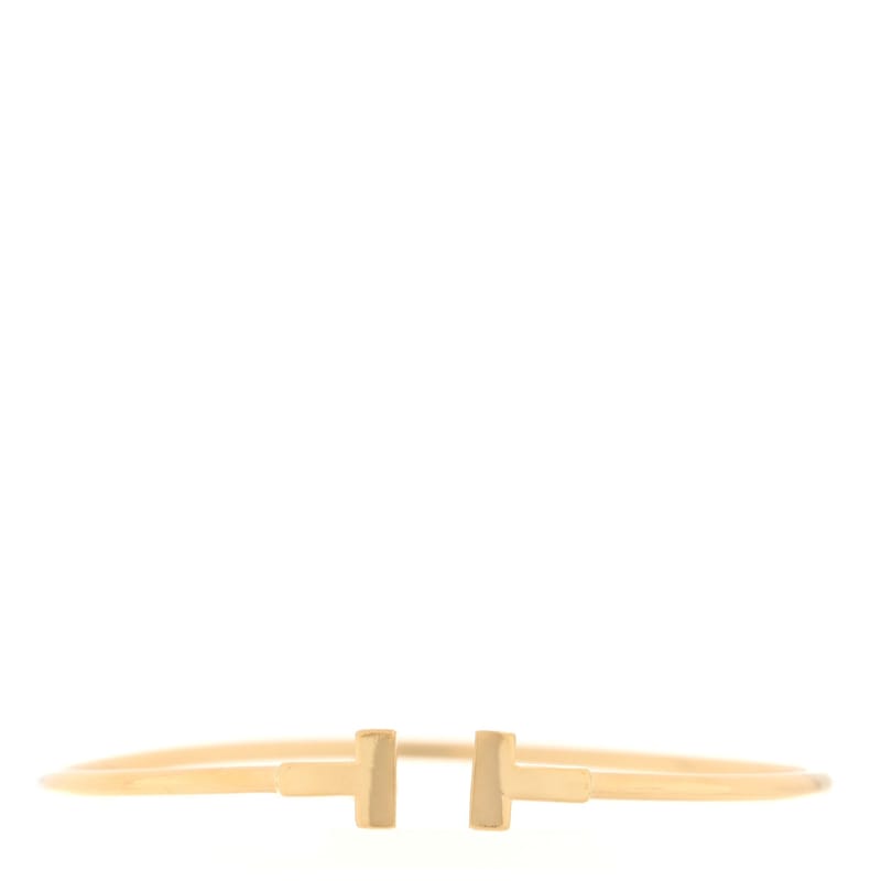 18K жовте золото Narrow T Wire браслет