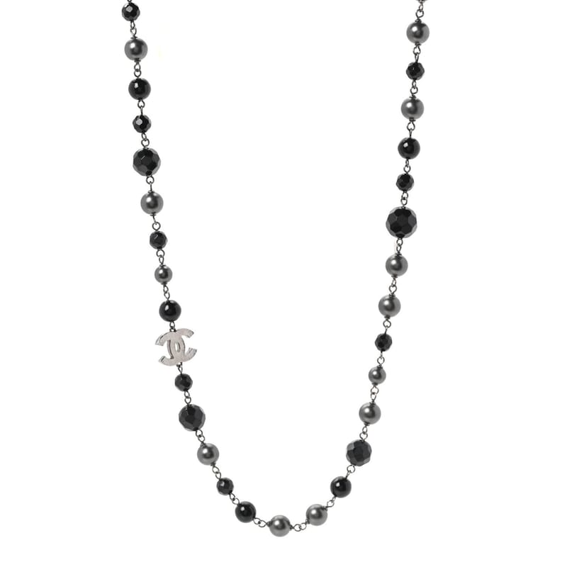 Ruthenium Beaded CC Long кольє чорний