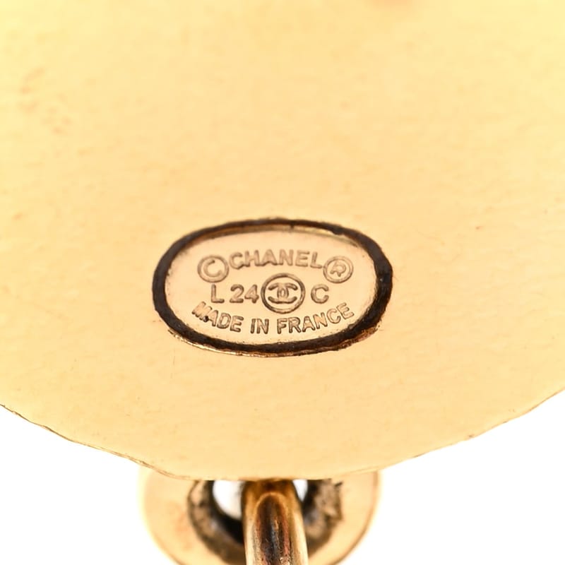 Metal Resin Disc CC Long Drop сережки золото чорний